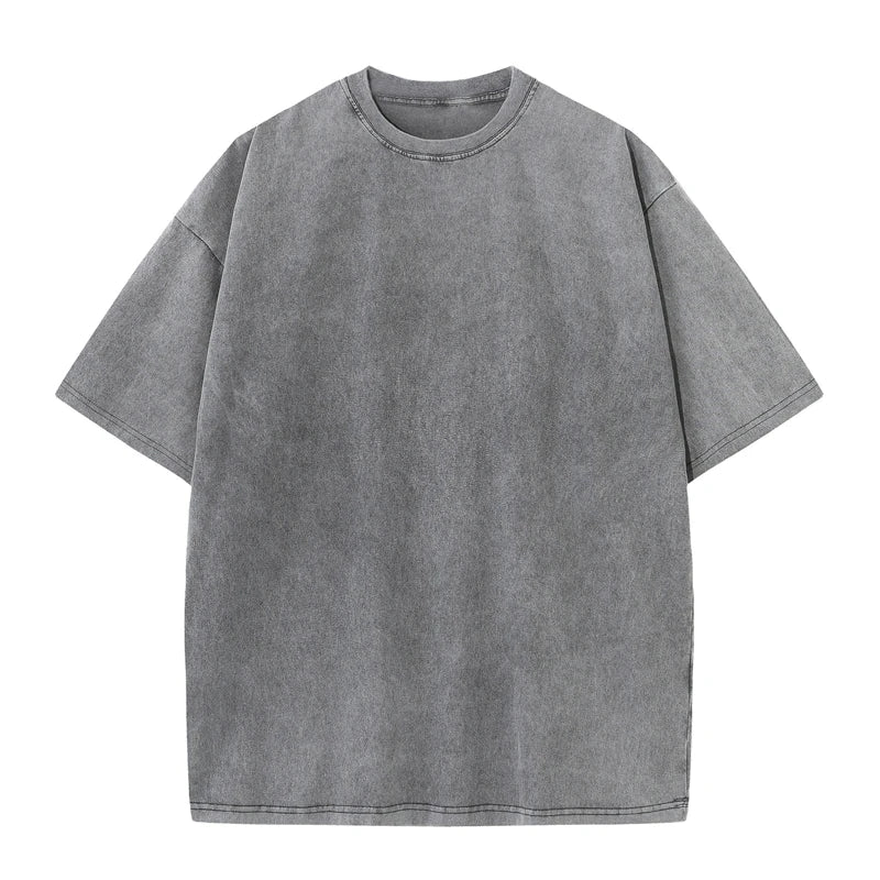 Summer T-shirt Heavy Cotton Vintage Washed
