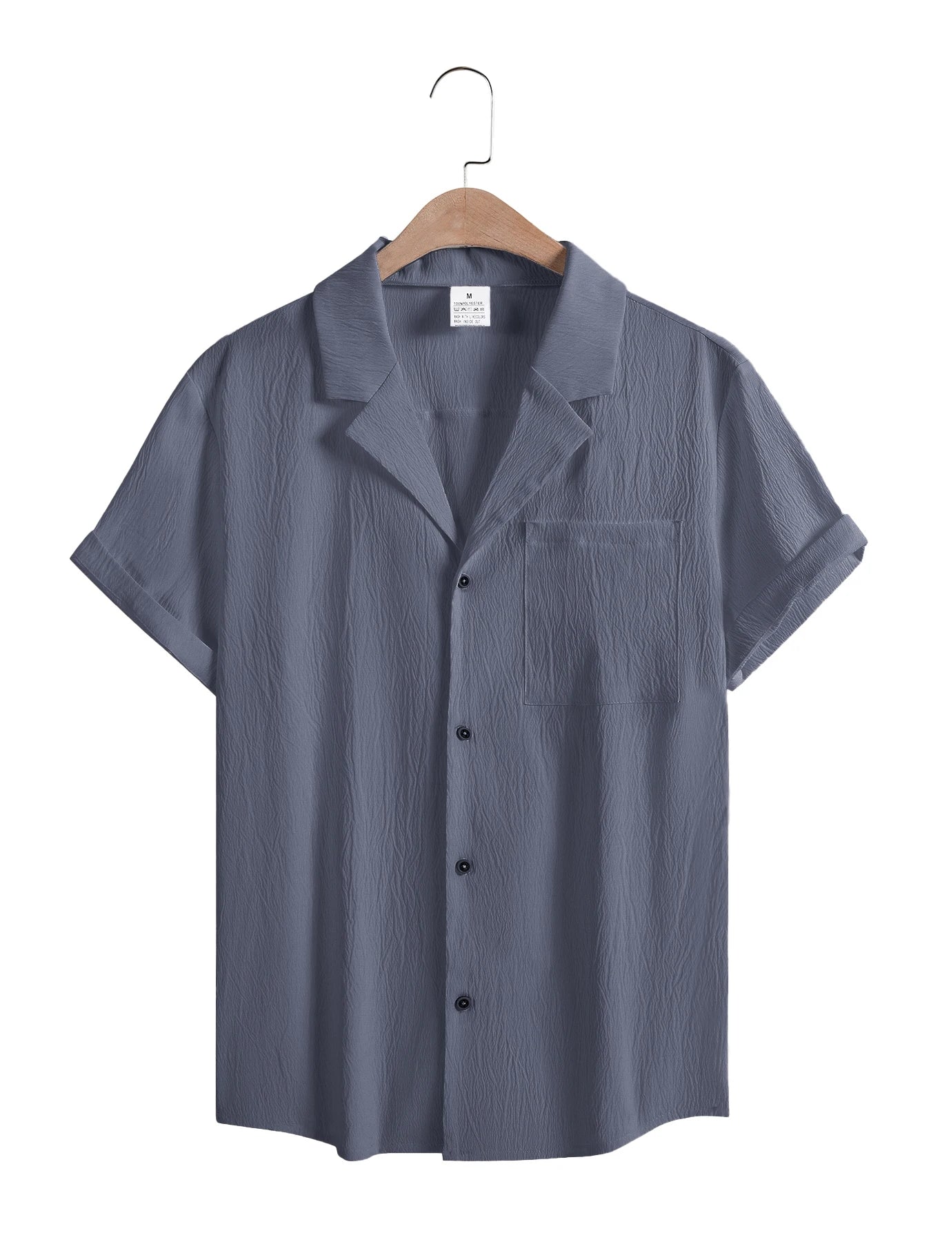 Summer Mens Shorts Sleeve Shirts Business T-Shirts Men Breathable Solid Color Streetwear Button Shirts for Men White Shirts