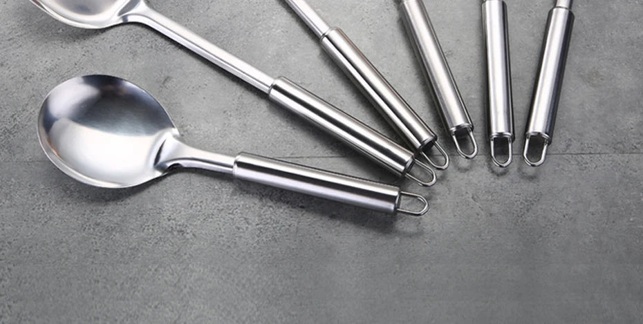 6 Pieces Kitchen Cooking Utensil Set Stainless Steel