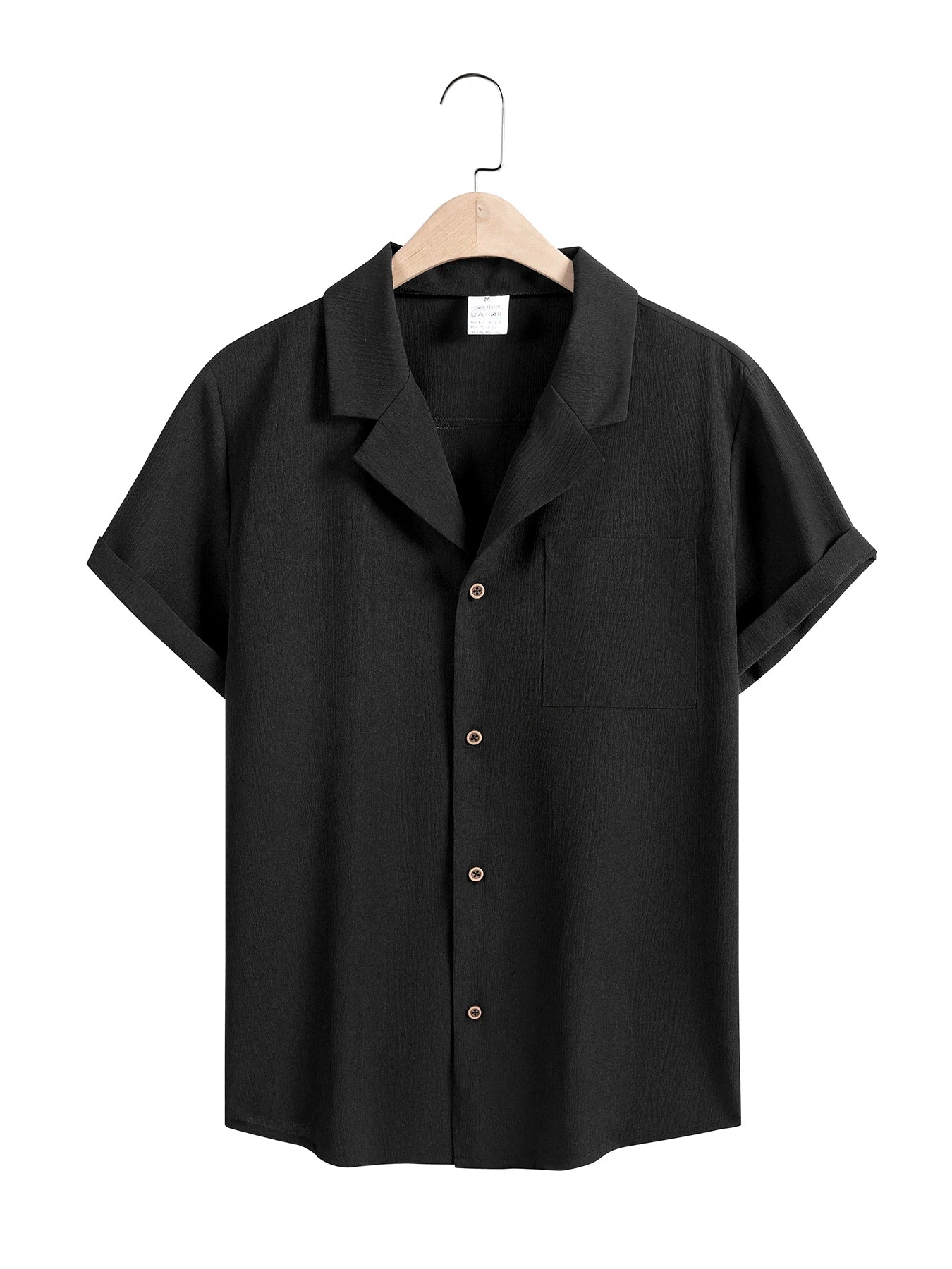 Summer Mens Shorts Sleeve Shirts Business T-Shirts Men Breathable Solid Color Streetwear Button Shirts for Men White Shirts