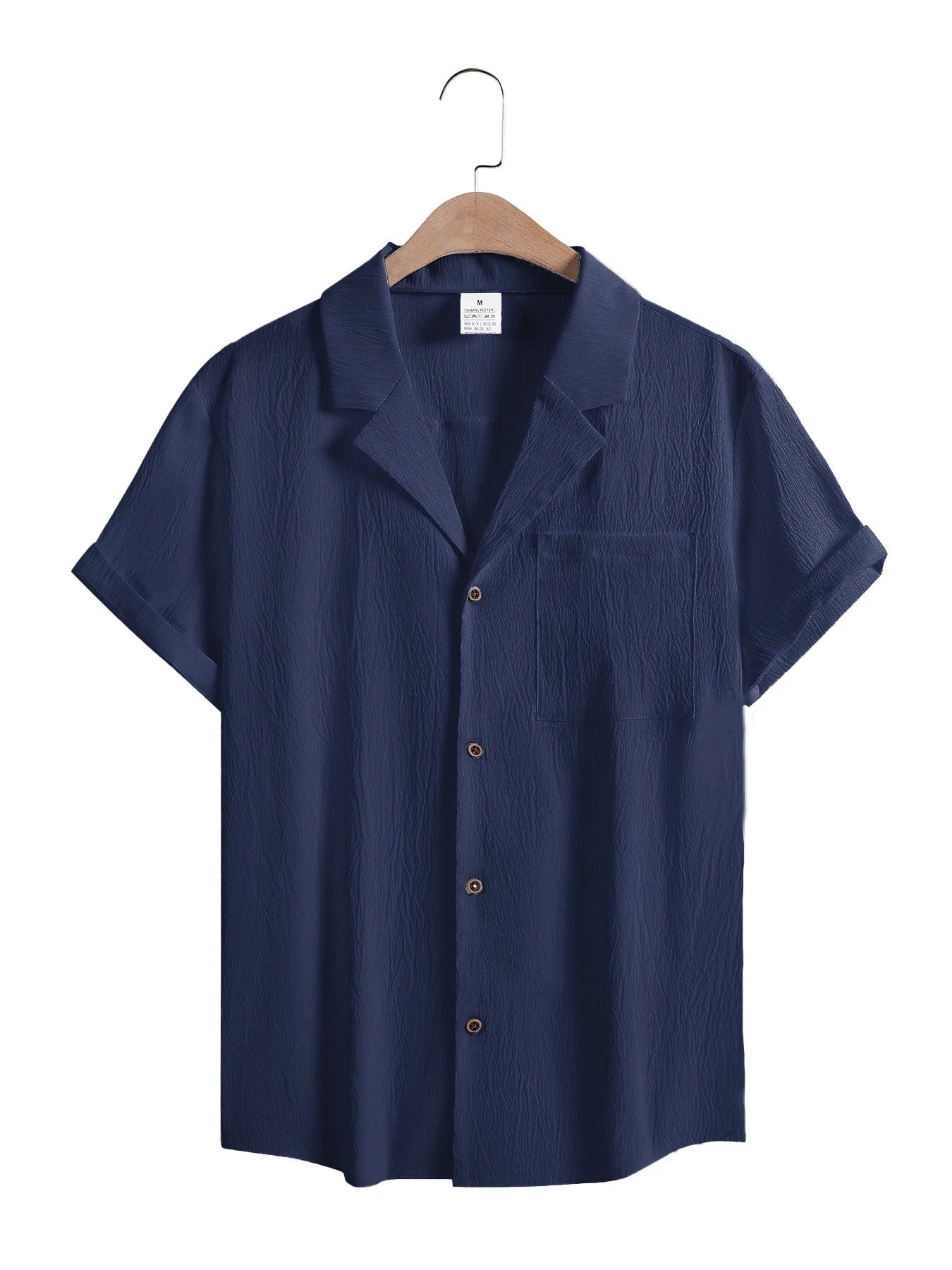 Summer Mens Shorts Sleeve Shirts Business T-Shirts Men Breathable Solid Color Streetwear Button Shirts for Men White Shirts