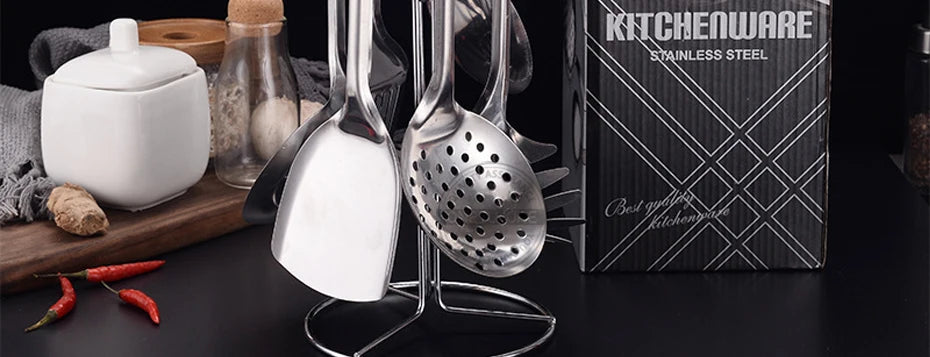 6 Pieces Kitchen Cooking Utensil Set Stainless Steel