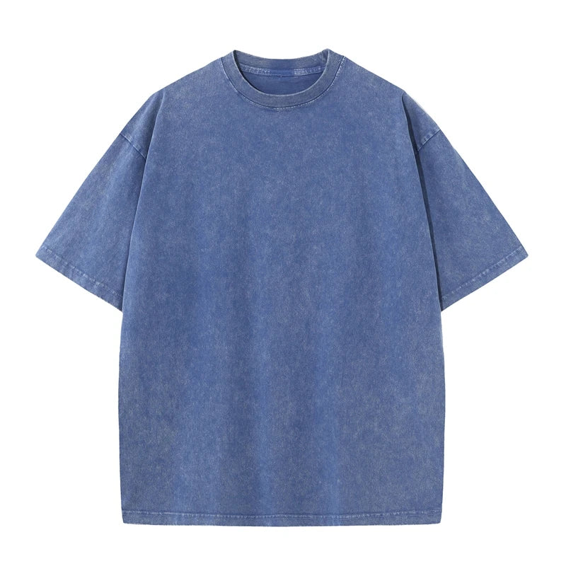 Summer T-shirt Heavy Cotton Vintage Washed