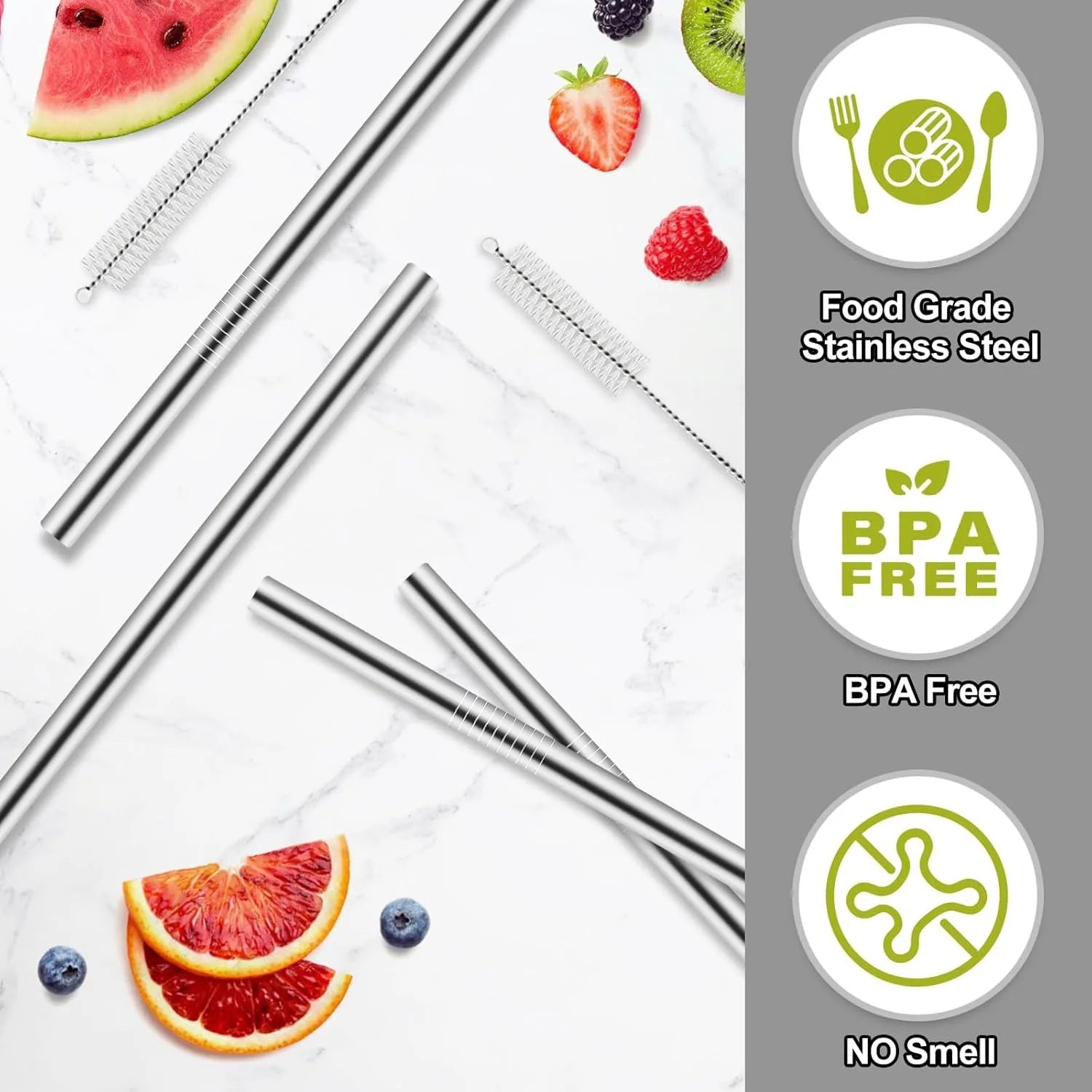 Reusable Stainless Steel Straws for Owala Water Bottle 40 oz Accessories,  Compatible With Owala FreeSip Water Bottle