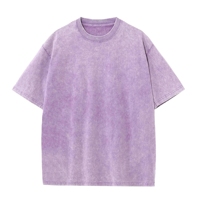 Summer T-shirt Heavy Cotton Vintage Washed