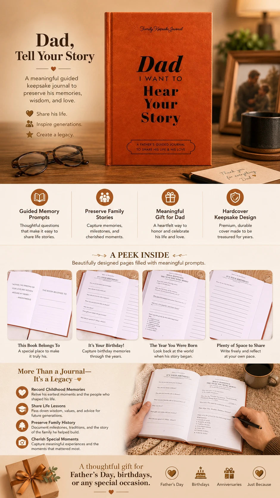 "Dad, I Want To Hear Your Story" Book