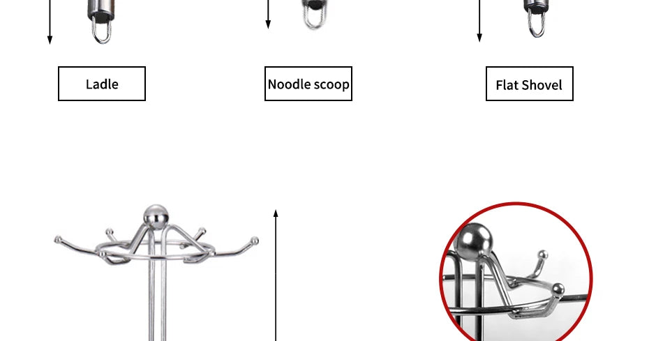 6 Pieces Kitchen Cooking Utensil Set Stainless Steel