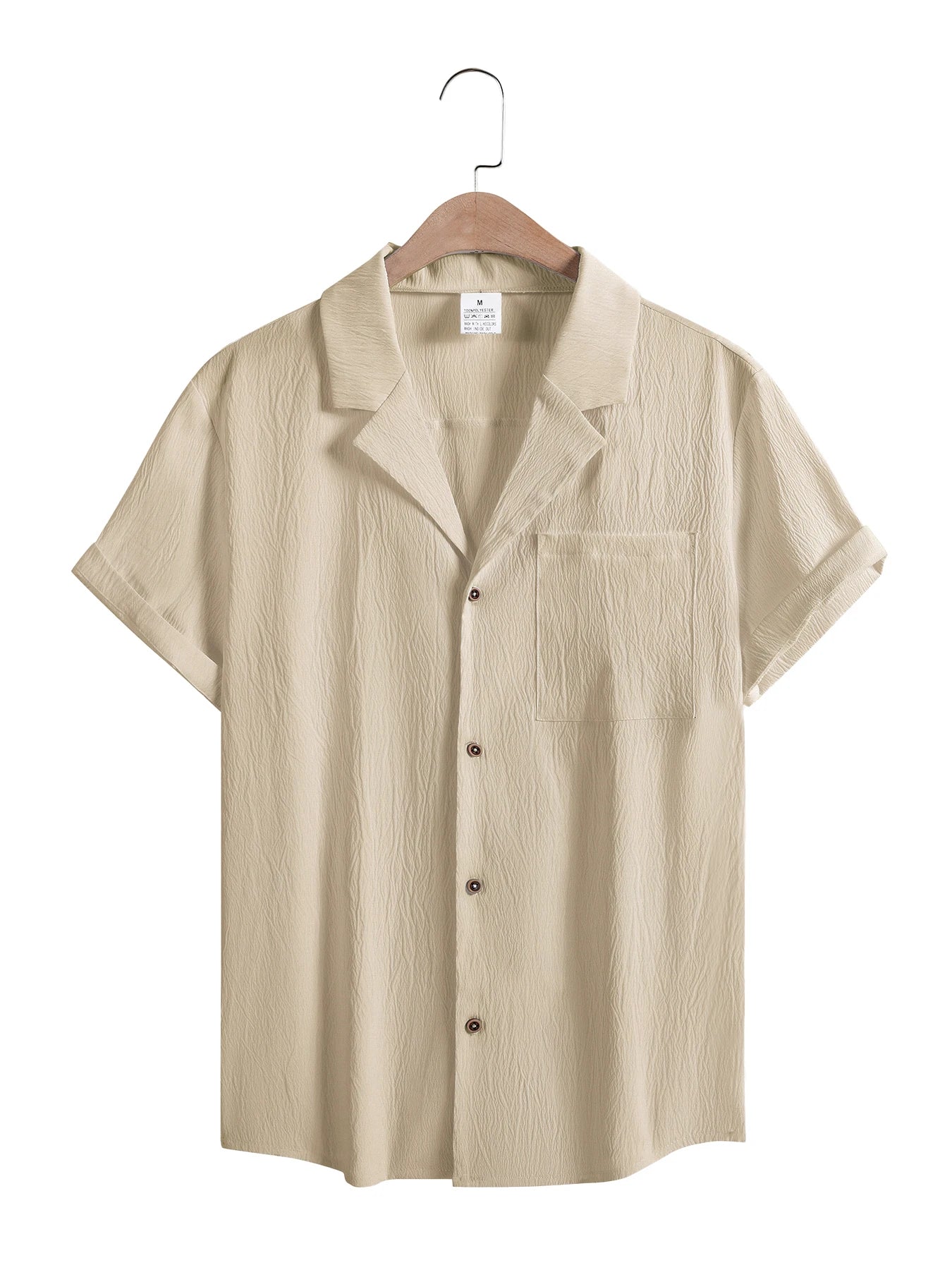 Summer Mens Shorts Sleeve Shirts Business T-Shirts Men Breathable Solid Color Streetwear Button Shirts for Men White Shirts