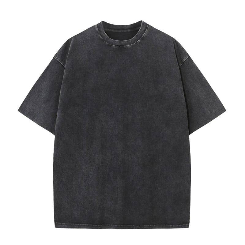 Summer T-shirt Heavy Cotton Vintage Washed