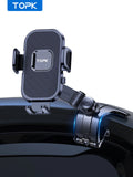 TOPK Phone Mount for Car Dashboard 360 Degree Adjustable Cell Car Phone holder with Anti-slip Silicone Clip Multi-Angles&Stable