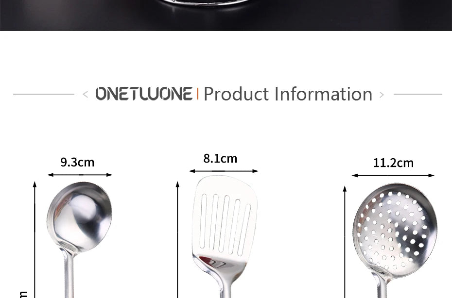 6 Pieces Kitchen Cooking Utensil Set Stainless Steel